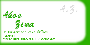 akos zima business card